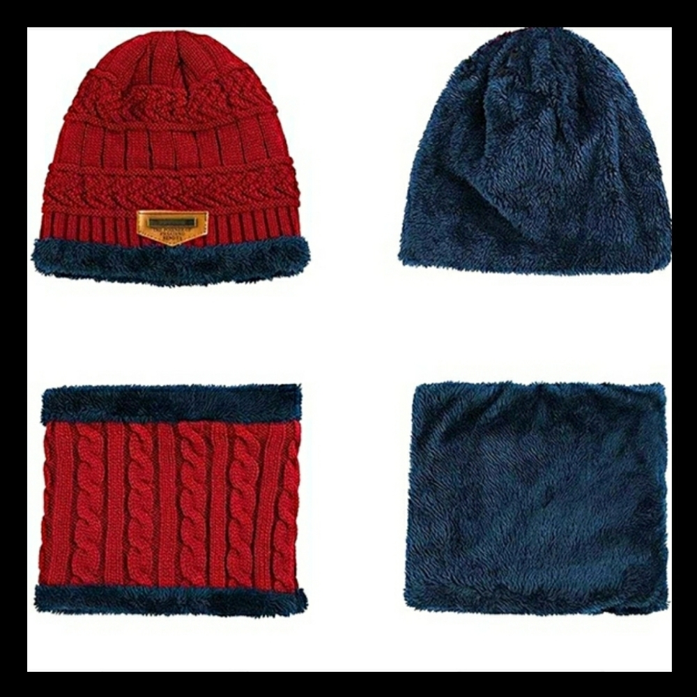 2 PIECES WINTER BEANIE HAT SCARF SET WA - Picture 8 of 12